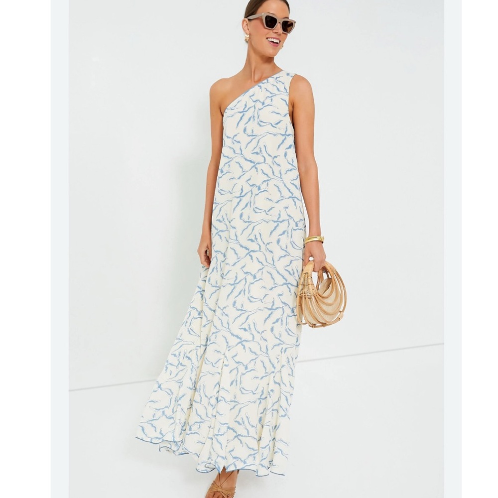 NWT Tuckernuck Hyacinth House Cream & Blue Seaside Sabine Dress - XXS